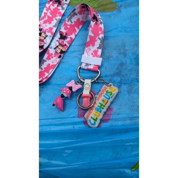 Disney Mickey's Clubhouse Minnie Hot Pink Camo HK Limited Ed Lanyard Necklace - Picture 2 of 3